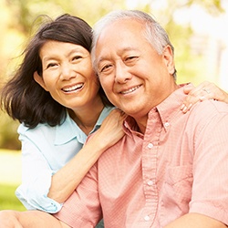 Couple smiling with All-On-4 in McKinney