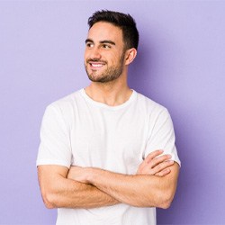 man feeling confident cosmetic dentistry in McKinney  