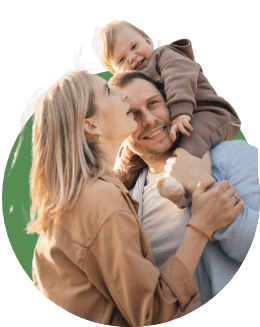 family smiling together