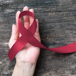 Oral cancer awareness ribbon