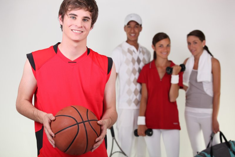 student athlete wearing orthodontic treatment